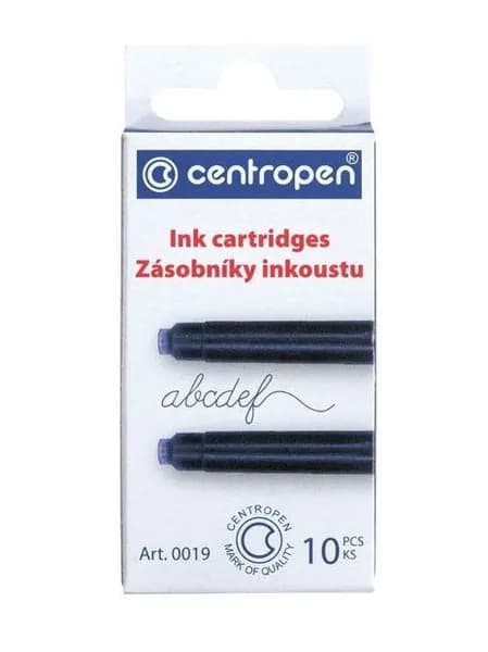 Картриджи чернильные синие Centropen, комплект 10 шт