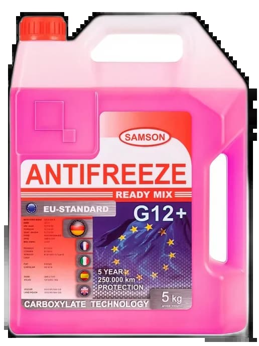 Антифриз Самсон EU-Standard G12+ готовый красный 5кг
