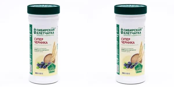 Сибирская клетчатка Клетчатка Супер черника, 280 гр, 2 шт/