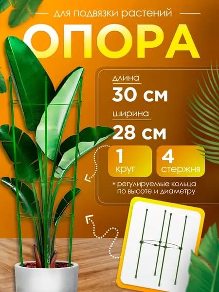 опора для цветов комнатных в горшок круглая для пионов