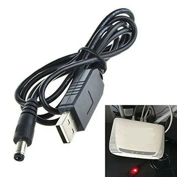 1ШТ черный USB DC 5V в DC 9V/12V повышающий модуль преобразователя кабель зарядного устройства
