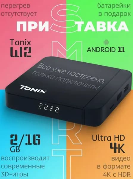 Прошитая ТВ приставка Tanix W2 4GB/32GB