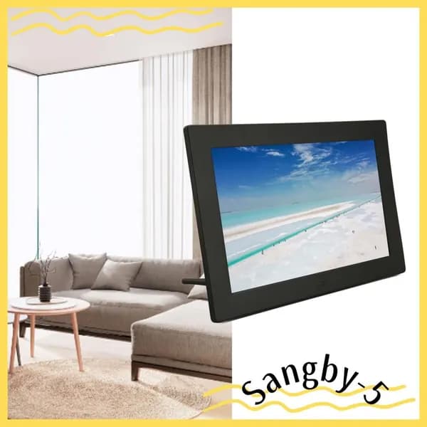 10 Inch Digital Photo Frame, Высококачественный IPS экран, для домашнего использования и подарков Черный европейский стандарт