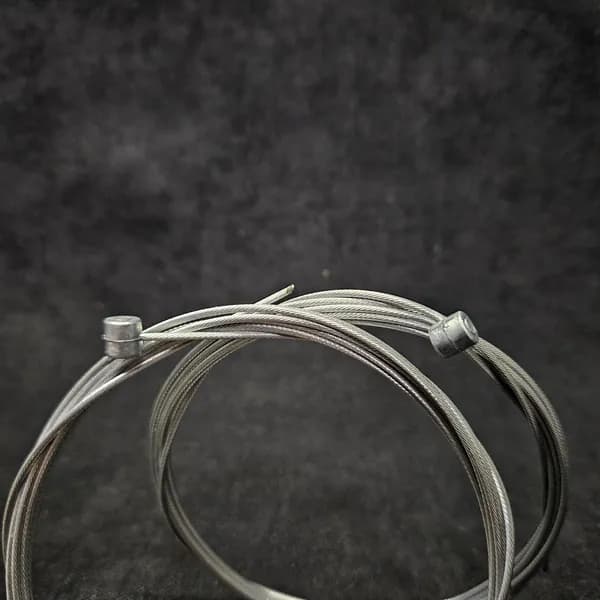 Комплект тросов для тормоза TXED Steel (2 штуки), гальваническое покрытие, 1.5.x2100 мм, серебристые
