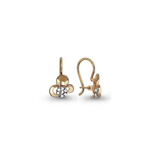 Серьги детские из золота 375 пробы