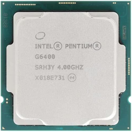 Процессор Pentium G6400 OEM [LGA 1200, 2 x 4 ГГц, L2 - 0.5 МБ, L3 - 4 МБ, 2 х DDR4-2666 МГц, Intel UHD Graphics 610, TDP 58 Вт] OEM (без кулера)