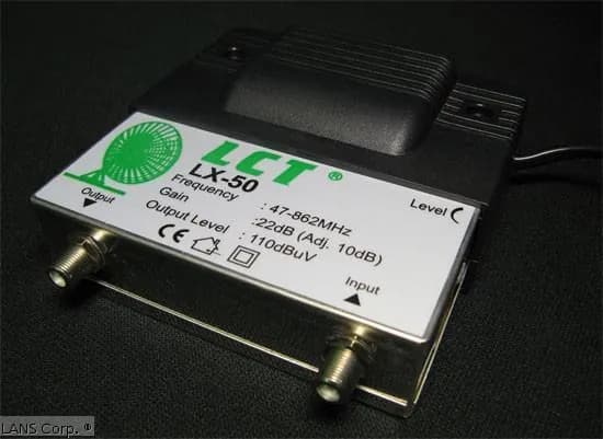 Усилитель Lans LCT LX-50 LX-50 тв усилитель эфирный и кабельный(DVB-T2/DVB-C)