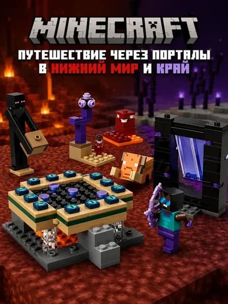 Minecraft "Путешествие через порталы в Нижний мир и Край"