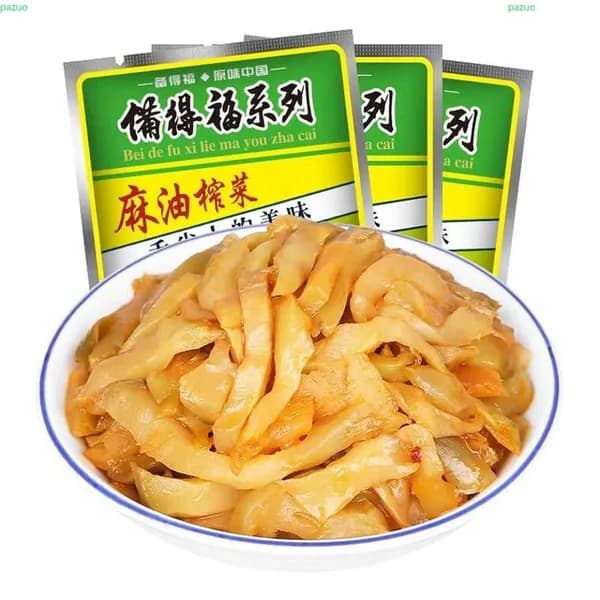 Острая маринованная горчица с кунжутным маслом, региональная закуска, гарнир к рису, аппетитная закуска