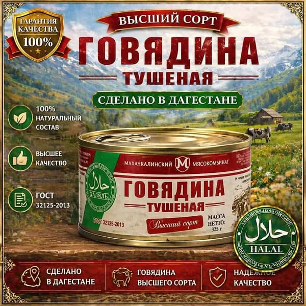 Тушенка говядина халяль