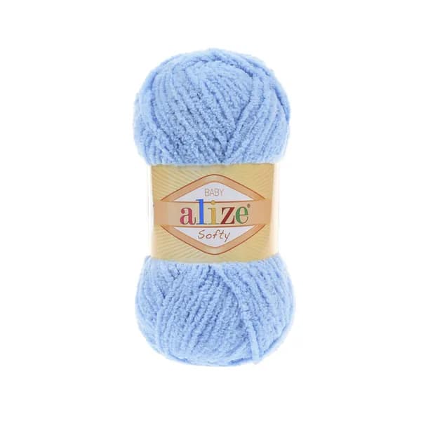 Пряжа для вязания Softy Alize 1 моток (115 м, 50 гр), цвет 40 голубой
