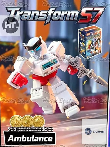 Blokees Version Series 7 Transformers "Ratchet" 6CM,Обозначенная модель,Требуется сборка.