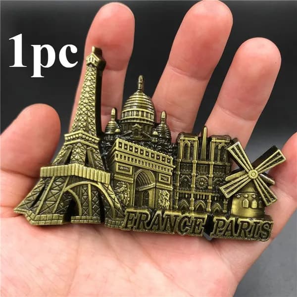 Ветровая мельница 3D Metal World логотип холодильник магнит