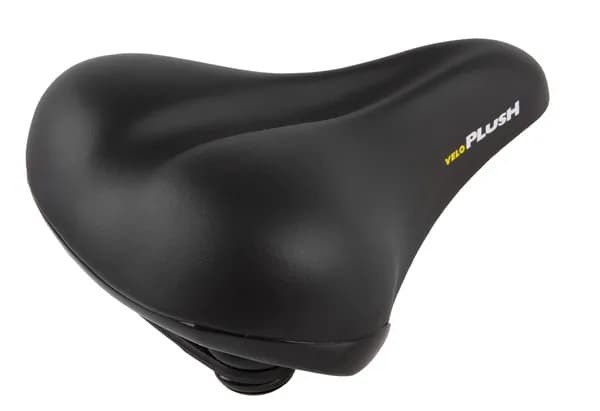 Седло для велосипеда комфортное VELO ELASTO D2 264х220мм эластомерное специальный наполнитель D2, с закрытыми резиной пружинами, с боковой защитой 854г