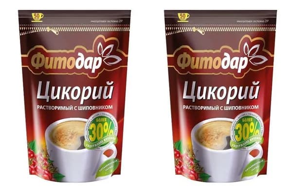 Фитодар Цикорий растворимый, шиповник, 100 г - 2 шт