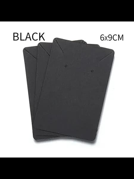 Черные картонные бирки для украшений 6x9см