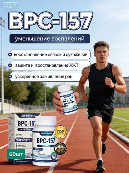 BPC-157 пептид для суставов и связок 30 мг восстановление ЖКТ и заживление травм капсулы спортивное питание