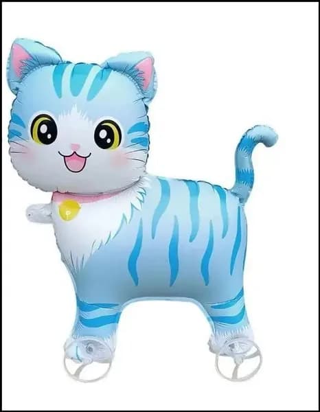 Надувная игрушка из алюминиевой фольги в виде персонажа мультфильма, оснащенная колесами и поводком для прогулок с животными, считается качественным бестселлером.-