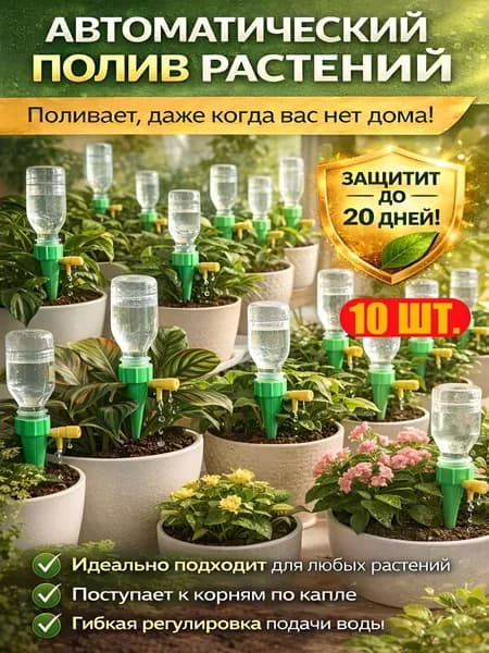 Автополив 3 см, 20 шт, цвет салатовый