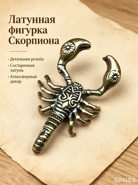 Статуэтка Скорпион, высота 2.81 см, длина  5 см