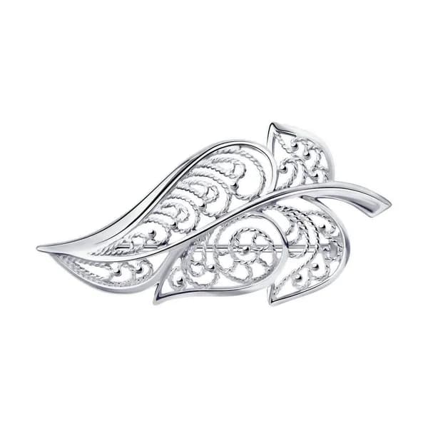 Серебряная брошь DIAMANT-ONLINE 925 пробы