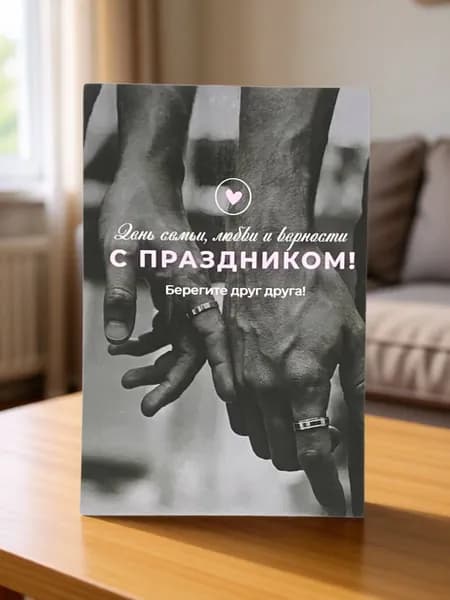 Открытка №11 "С днем семьи" 10*15