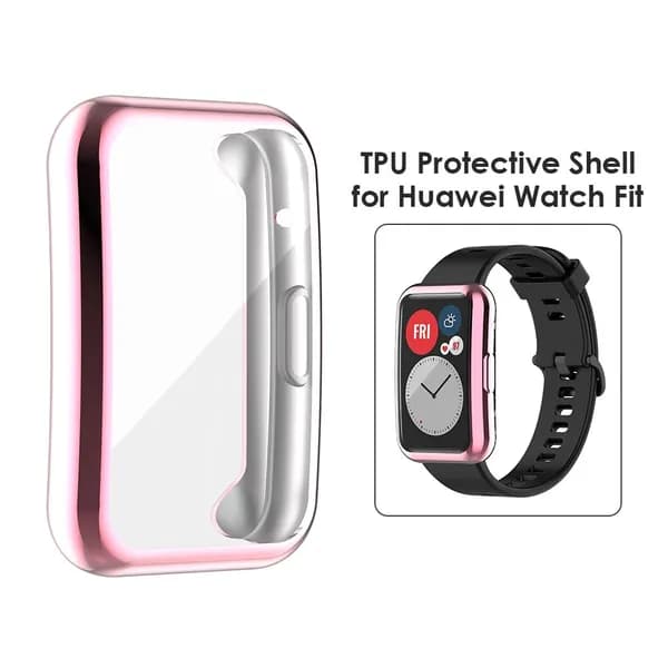 Чехол для часов Huawei Watch Fit из ТПУ, розовый