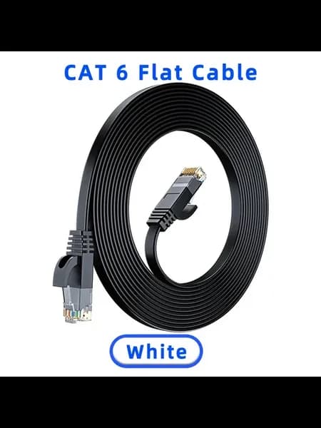 Cat6 короткий плоский Ethernet кабель RJ45 cat 6-black, 20M