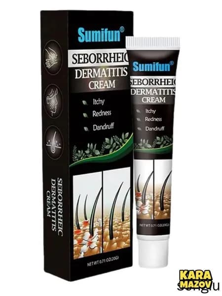 Качественный крем от себорейного дерматита Sumifun, 20 г, избавляющий от жирности, шелушения и зуда, применяется для волос.- karamazov