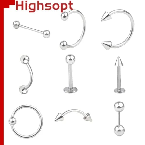 Nipple Ring, 9 в 1, гипоаллергенная сталь для пирсинга, для создания уникального образа