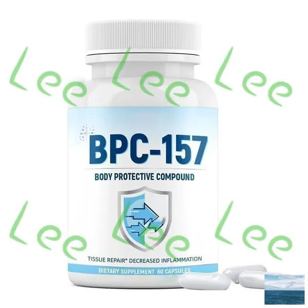 Капсулы с пептидом BPC-157, новым защитным соединением без ГМО, безглютеновой добавкой для восстановления мышц