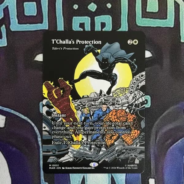 Кастомные прокси-карты высокого качества, MTG PROXY CARDS фойловые карты не, стандартный размер T'Challa's Protection MAR #51