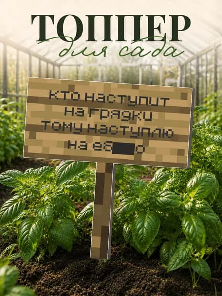 Фигурки для сада майнкрафт - табличка с надписью