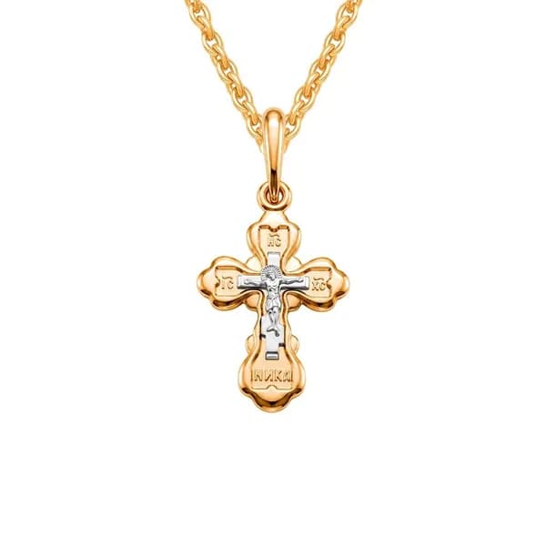 Крестик из красного золота 585 пробы 585GOLD