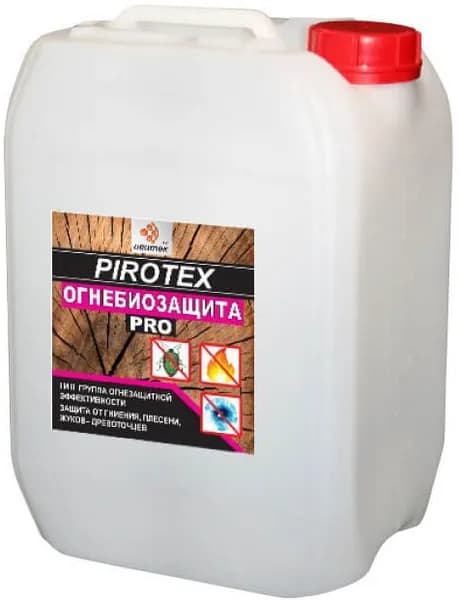 PIROTEX ОгнеБиоЗащита Про пропитка от возгорания и биоразложения (5л)