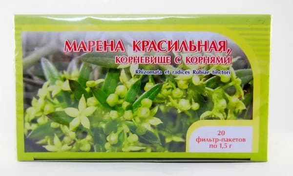 Марена красильная корни, 20 пакетиков по 1,5г