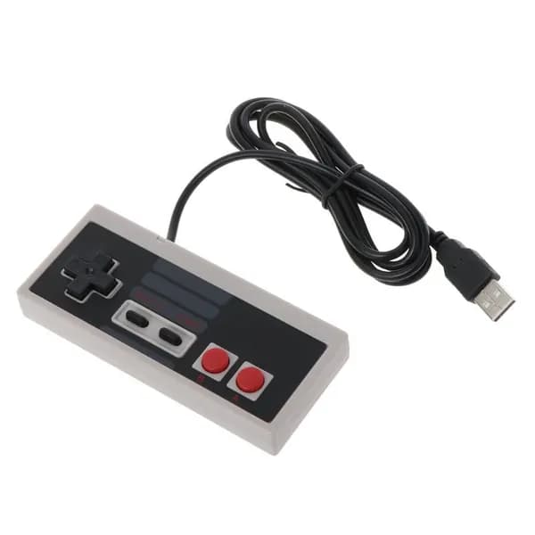(1 шт.) Игровой контроллер NES (Денди) в стиле Супермена, серый