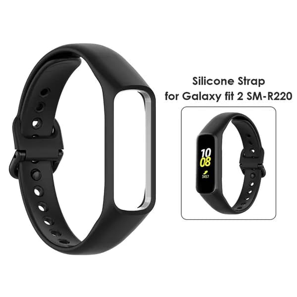 Силиконовый ремешок для Samsung Galaxy Fit 2 SM-R220 чёрный