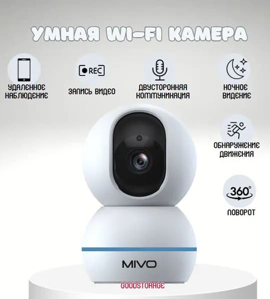 Двухдиапазонная Wi-Fi камера видеонаблюдения Mivo Mi-001