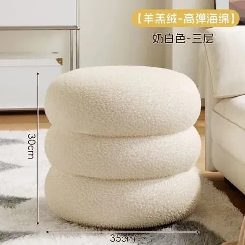 IKEA Пуф, Велюр искусственный, 35х35х30 см