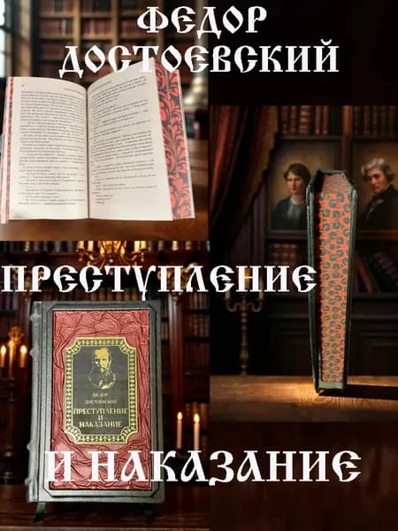 Преступление и наказание. Ф. М. Достоевский. Книга в кожаном переплёте подарочное издание | Достоевский Федор Михайлович