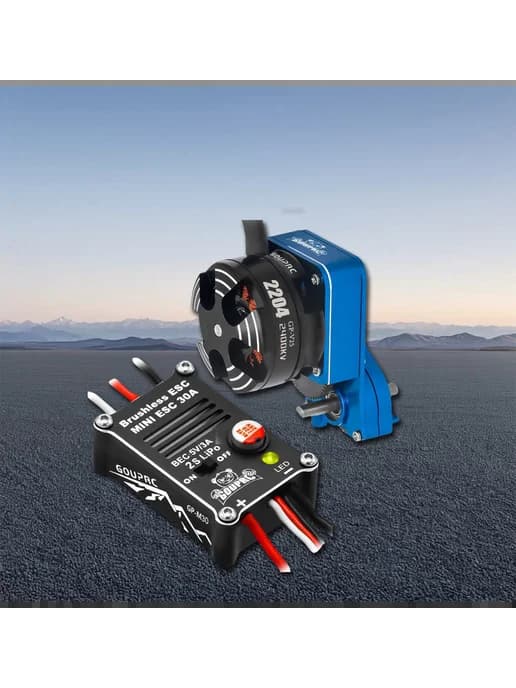 Мотор 2204 2400KV бесщеточный с ESC 30A и трансмиссией для S