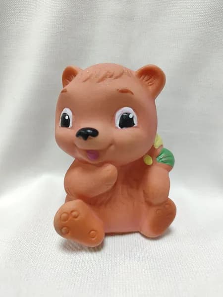 Детская, резиновая игрушка, пищалка. Мишка. СССР