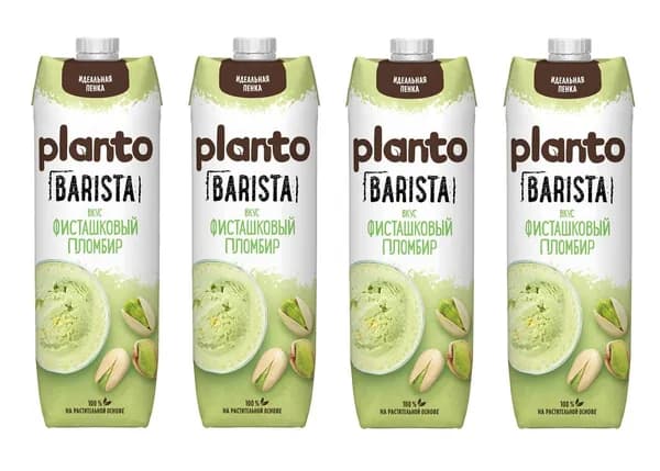Напиток соевый Фисташковый пломбир, Barista PLANTO, Россия, 1 л х 4шт