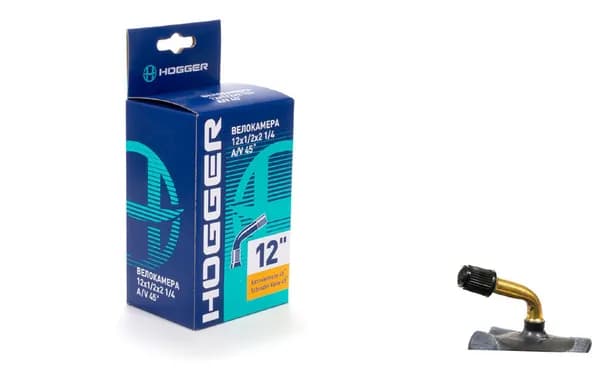 Камера для электросамокатов и колясок Hogger 10x2.50 авто нипель, наклон 45 градусов