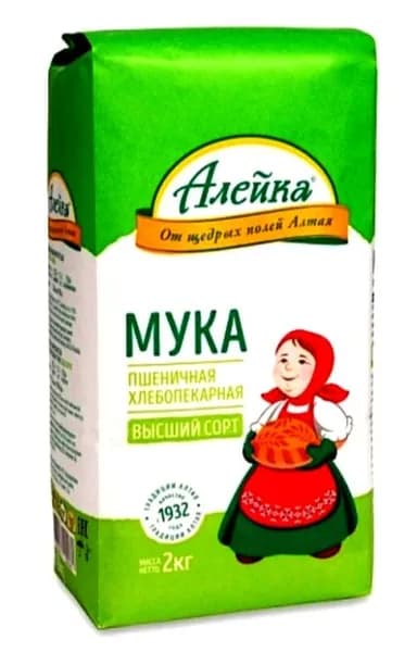 Алейка Мука пшеничная, Высший сорт, 2 кг