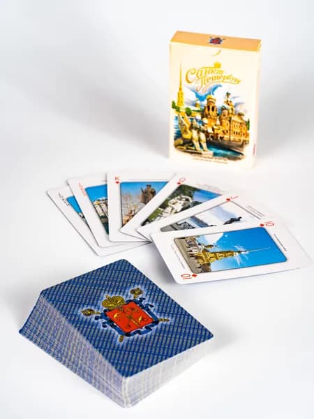 Сувенирные карты игральные "Санкт-Петербург" 54 шт