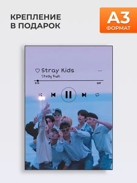 Постер Группа Stray Kids Track, А3
