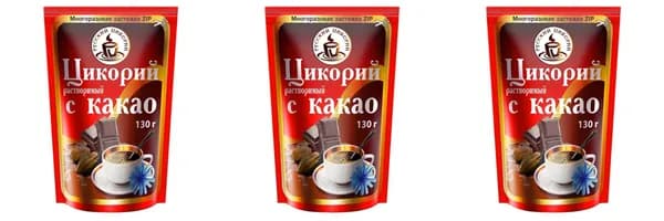 Русский цикорий Цикорий С какао, растворимый, 130 г, 3 уп
