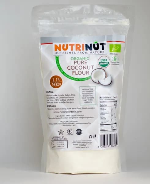 Кокосовая мука, coconut flour. Пищевая 500г.